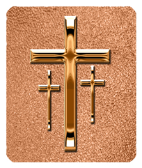 Copper 3 Crosses Shimmer Copper